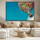 Carl Fredricksen, Up Movie Wall Art, Colorful Balloon House