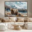 Bear and Baby Bear Wall Art Canvas Print