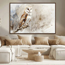 Barn Owl Wall Art | Watercolor Canvas Print | Perfect for