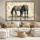 Chinese Style Abstract Black Horses Wall Art Canvas Print - by MyGreatCanvas | Canvas Wall Art Prints | Photo Prints & Wall Decor