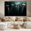 Abstract Jellyfish Wall Art Canvas Print