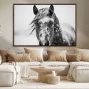 Western Wall Art | Black and White Winter Horse Wall Art | by MyGreatCanvas | Canvas Wall Art Prints | Photo Prints & Wall Decor