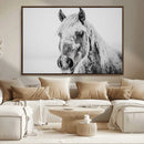 White Horse Wall Art | Ready to Hang and Framed | Winter