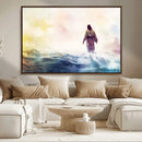 Watercolor Jesus Walking on Water Canvas Print, Christian by MyGreatCanvas | Canvas Wall Art Prints | Photo Prints & Wall Decor