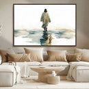 Abstract Jesus Wall Art Canvas Print, Christian Wall Art,