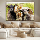 Curious Cows Farmhouse Wall Art | Ready to Hang and Framed