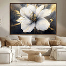 White Flower Wall Art Canvas Print | Ready to Hang |