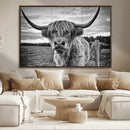 Scottish Highland Cow Wall Art Canvas Print | Ready to Hang
