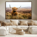 Scottish Highland Cow Canvas Wall Art – Rustic Farmhouse