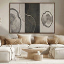 Minimalist Tree Rings Wall Art | Modern Abstract Canvas