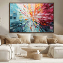 Radiant Bloom Abstract Floral Wall Art Canvas Print -
