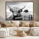 Scottish Highland Cow Wall Art | Rustic Farmhouse Décor |