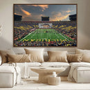 University of Michigan Wolverines Print Canvas, Football