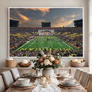 University of Michigan Wolverines Print Canvas, Football