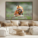 Heartwarming Fox and Baby Cub Wall Art | Ready to Hang