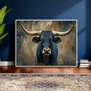 Texas Western Wall Art Canvas Print - Abstract Cow Longhorn by MyGreatCanvas | Canvas Wall Art Prints | Photo Prints & Wall Decor