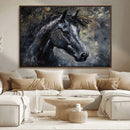Large Abstract Horse Wall Art Canvas Print | Farmhouse Wall
