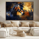 Abstract Horse Art Print - Abstract Canvas Wall Art |