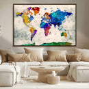World Map Canvas Print – Framed Travel Map Wall Art for by MyGreatCanvas | Canvas Wall Art Prints | Photo Prints & Wall Decor