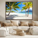 Blue Beach and Sea Wall Art Canvas Print by MyGreatCanvas | Canvas Wall Art Prints | Photo Prints & Wall Decor