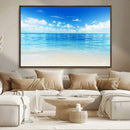 Beach Scene Canvas Wall Art Print – Tranquil Ocean Horizon by MyGreatCanvas | Canvas Wall Art Prints | Photo Prints & Wall Decor