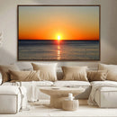 Golden Horizon Sunset Over Ocean Wall Art Canvas Print – by MyGreatCanvas | Canvas Wall Art Prints | Photo Prints & Wall Decor