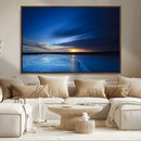 Blue Sunset Ocean Canvas Wall Art Print – Serene Coastal by MyGreatCanvas | Canvas Wall Art Prints | Photo Prints & Wall Decor
