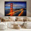 Large Wall Art San Francisco Canvas Print - Wonderful Golden