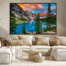 Canadian Rockies Moraine Lake Wall Art Canvas Print, Pine