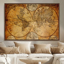 Vintage World Map Canvas Print – Antique Push Pin Travel by MyGreatCanvas | Canvas Wall Art Prints | Photo Prints & Wall Decor