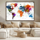 World Map Canvas Print – Framed Travel Map Wall Art for by MyGreatCanvas | Canvas Wall Art Prints | Photo Prints & Wall Decor