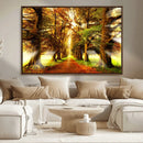 Sunshine in Forest and Trees Wall Art Canvas Print by MyGreatCanvas | Canvas Wall Art Prints | Photo Prints & Wall Decor