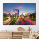 Dallas City Lights Large Wall Art Dallas Cityscape Canvas