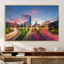 Dallas City Lights Large Wall Art Dallas Cityscape Canvas
