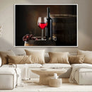 Red Wine and Bottle Canvas Print
