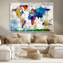World Map Canvas Print – Framed Travel Map Wall Art for by MyGreatCanvas | Canvas Wall Art Prints | Photo Prints & Wall Decor