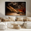 Whiskey and Cigar Wall Art Canvas Print by MyGreatCanvas | Canvas Wall Art Prints | Photo Prints & Wall Decor