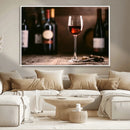 Red Wine and Bottle Canvas Print by MyGreatCanvas | Canvas Wall Art Prints | Photo Prints & Wall Decor