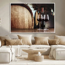 Wine and Barrel Wall Art Canvas Print by MyGreatCanvas | Canvas Wall Art Prints | Photo Prints & Wall Decor