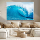 Big Ocean Surfing Wave Wall Art Canvas Print