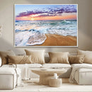 Coastal Sunset Art Beach Canvas Wall Art Print | Ocean Waves by MyGreatCanvas | Canvas Wall Art Prints | Photo Prints & Wall Decor