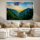 Green Forest Wall Art Canvas Print