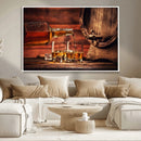 Whiskey and Cigar Canvas Wall Art | 3 Panel Bar Room Decor by MyGreatCanvas | Canvas Wall Art Prints | Photo Prints & Wall Decor