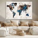 World Map Canvas Print – Framed Travel Map Wall Art for by MyGreatCanvas | Canvas Wall Art Prints | Photo Prints & Wall Decor