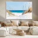 Serene Coastal Dune Path with Ocean View, 3-Panel Beach