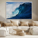 Ocean Wave at Sunset Canvas Art, Large Wall Print of Vibrant