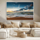 Ocean Beach Wall Art Canvas Print Sunset Artwork Print by MyGreatCanvas | Canvas Wall Art Prints | Photo Prints & Wall Decor