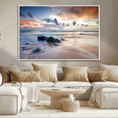 Serene Weather On The Beach Wall Art Canvas Print