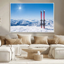 Ski Season Snow Wall Art Canvas Print