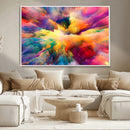 Blazing Vibrant Colors Cloud Wall Art Canvas Print